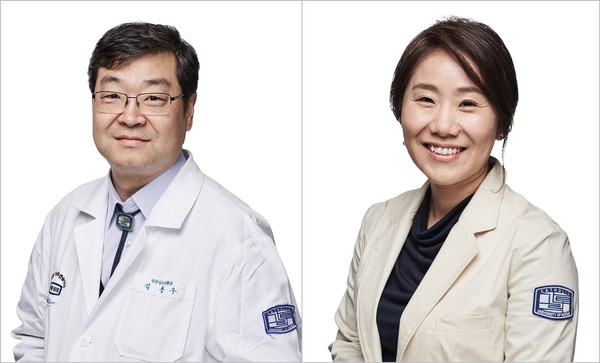 (왼쪽부터) 가톨릭대 서울성모병원 유전진단검사센터 김용구?김명신 교수