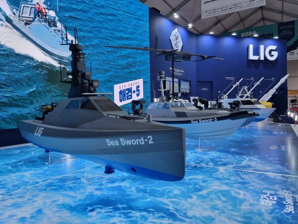 2024 이순신 방위산업전(YIDEX)'의 LIG넥스원 부스. 사진=LIG넥스원