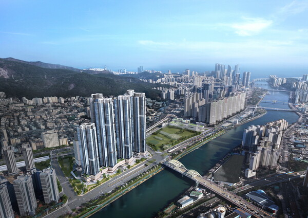 르엘 리버파크 센텀 광역조감도. 사진=롯데건설