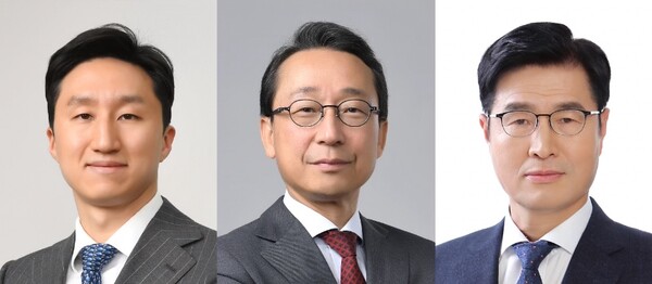 (왼쪽부터) HD현대 정기선 회장, HD현대 조영철 부회장, 사진. HD현대중공업 이상균 부회장. 사진=HD현대