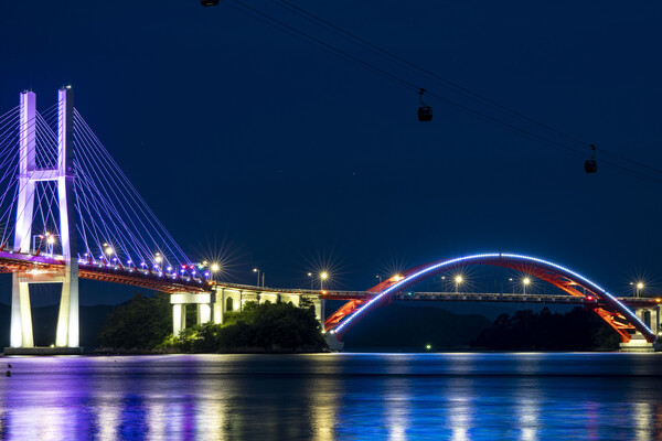 사천 팸투어에서 찍은 창선·삼천포대교. 사진=트래블리더 12기 김성훈 기자