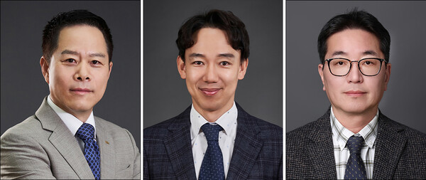 광동제약 임원 승진자. (왼쪽부터) 박상영 사장(경영총괄), 배기룡 전무이사(의약연구개발본부장), 정대석 상무이사(인사기획부문장). 사진=광동제약