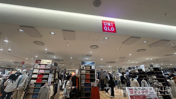 유니클로 롯데백화점 대전점 매장 전경. 사진=허지현 기자